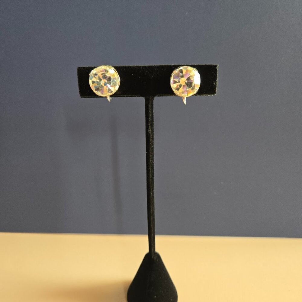 Vintage Castlecliff Rhinestone Clip-On Earrings